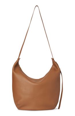 The Row Allie North/South Leather Shoulder Bag in Camel