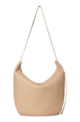 The Row Allie North/South Leather Shoulder Bag in Dune