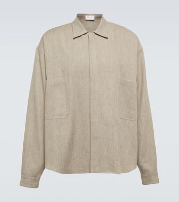The Row Amoneto linen and cashmere blouson jacket