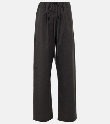 The Row Argent silk and cotton wide-leg pants
