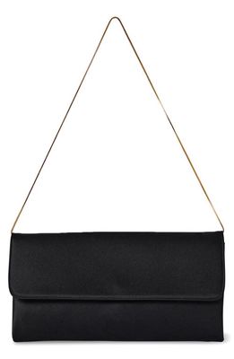 The Row Aurora Silk Satin Shoulder Bag in Black Shg