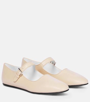 The Row Ava leather ballet flats