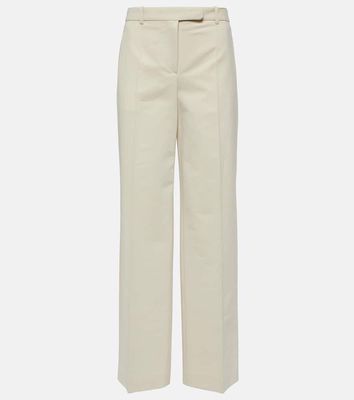 The Row Banew cotton and wool wide-leg pants