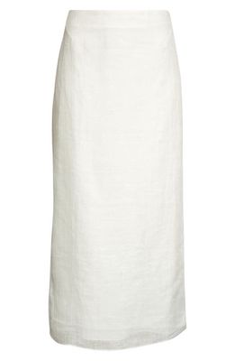 The Row Berth Linen Maxi Skirt in Ivory