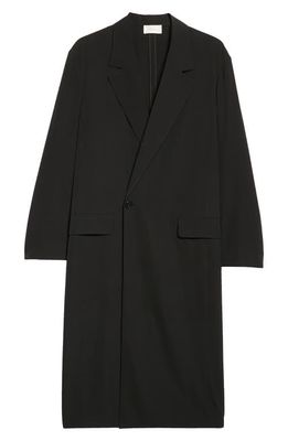 The Row Biana Double Breasted Long Coat in Black