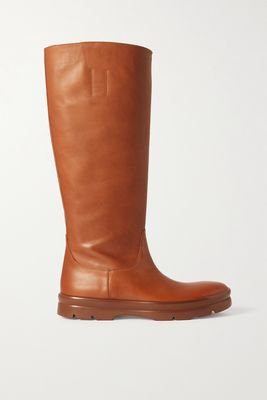 The Row - Billie Leather Knee Boots - Brown