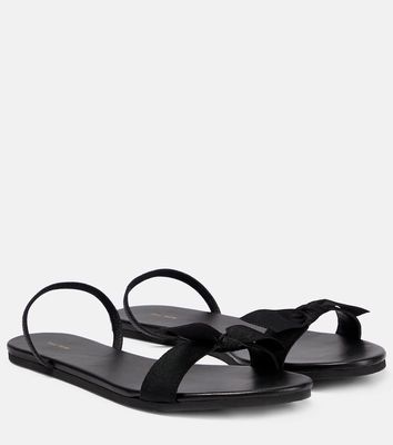 The Row Bow leather slingback sandals