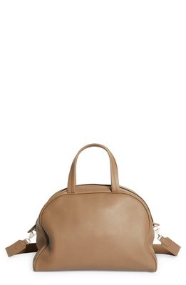 The Row Bowling 2 Leather Satchel in Sepia