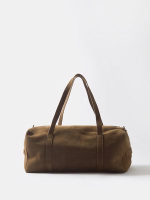 The Row - Brushed-suede Holdall - Mens - Khaki Brown