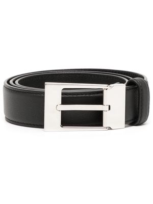 The Row buckle-fastening leather belt - Black