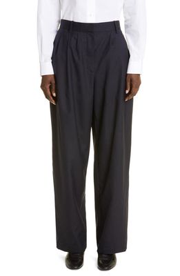 The Row Bufus Wool Trousers in Navy
