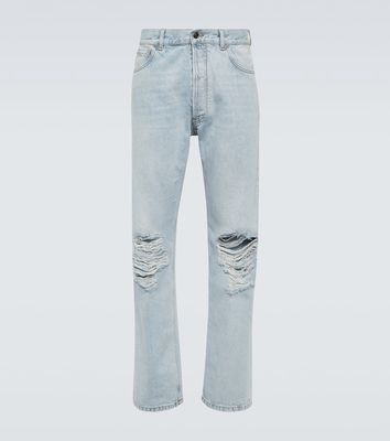 The Row Burted distressed straight jeans