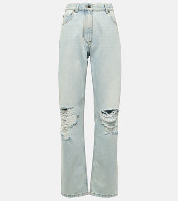 The Row Burty mid-rise distressed straight jeans