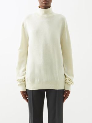 The Row - Ciba Cashmere Roll-neck Sweater - Womens - Light Yellow