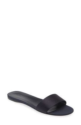 The Row Combo Slide Sandal in Deep Navy