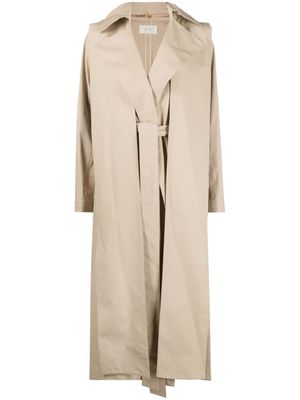 The Row cotton hooded long coat - Neutrals