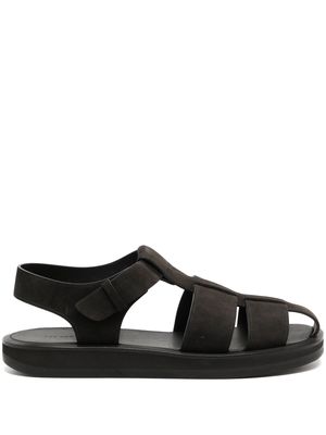 The Row cut-out suede sandals - Black