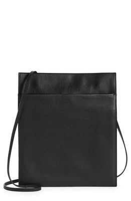 The Row Debee Leather Shoulder Bag in Black