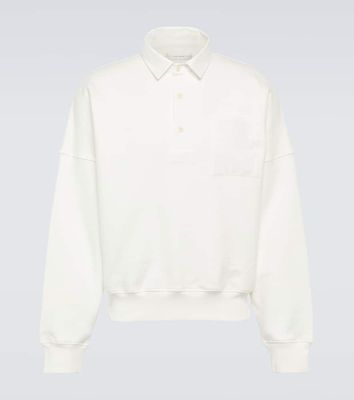 The Row Dende cotton-blend terry polo sweatshirt