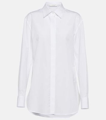 The Row Derica cotton and cashmere drill shirt