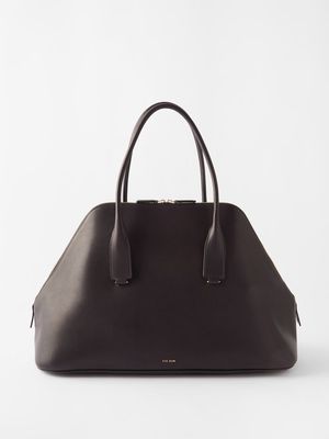 The Row - Devon Leather Handbag - Womens - Black