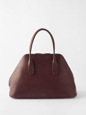 The Row - Devon Leather Handbag - Womens - Burgundy