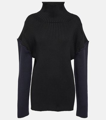 The Row Dua cotton and cashmere turtleneck sweater