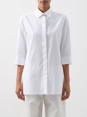 The Row - Elada Cotton-poplin Shirt - Womens - White