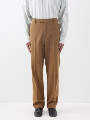 The Row - Elijah Relaxed-leg Tailored Trousers - Mens - Brown