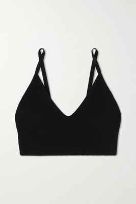 The Row - Elisa Ribbed Stretch-jersey Bralette - Black