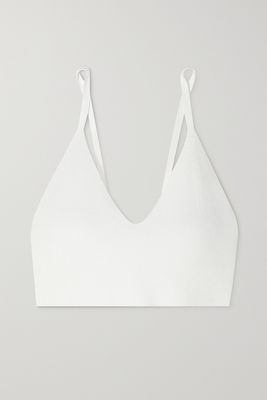 The Row - Elisa Ribbed Stretch-jersey Bralette - White