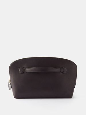 The Row - Ellie Grained-leather Clutch Bag - Womens - Black