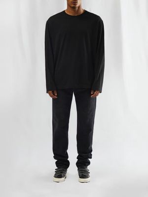 The Row - Enriques Organic-cotton Long-sleeved T-shirt - Mens - Black