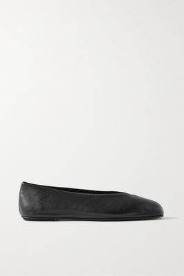 The Row - Eva Leather Ballet Flats - Black