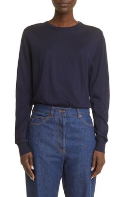 The Row Exeter Cashmere Sweater in Royal Blue