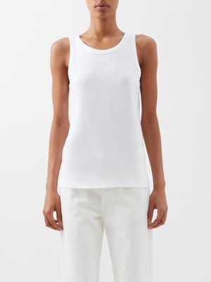The Row - Frankie Scoop-neck Organic-cotton Jersey Tank Top - Womens - White
