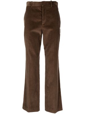 The Row Garret twill-weave flared trousers - Brown