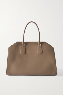 The Row - Geo Margaux Textured-leather Tote - Gray
