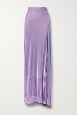 The Row - Girela Open-knit Lurex Maxi Skirt - Purple