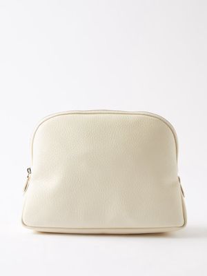 The Row - Grained-leather Washbag - Womens - Cream