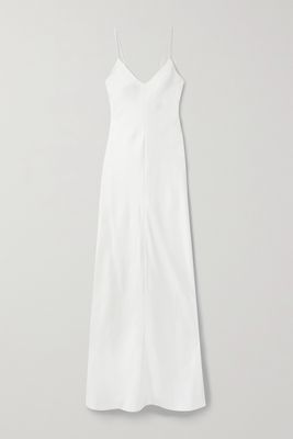 The Row - Guinever Silk-satin Maxi Dress - White