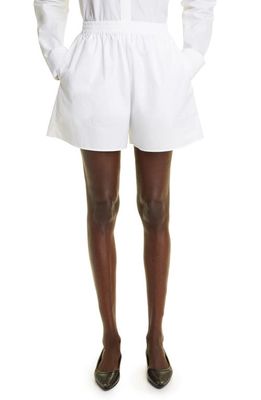 The Row Gunther Cotton Shorts in White