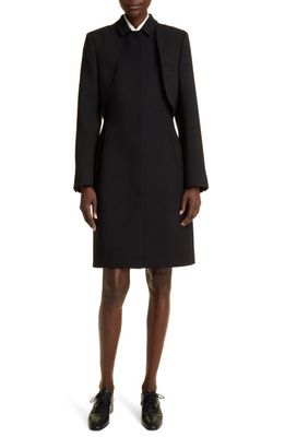 The Row Holmes Layered Structured Virgin Wool Jacket in Black