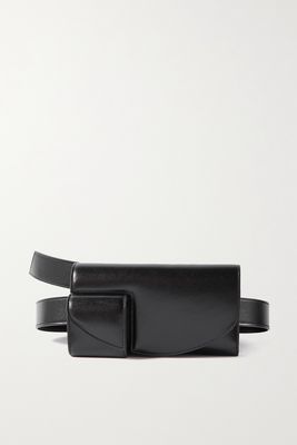 The Row - Horizontal Leather Belt Bag - Black