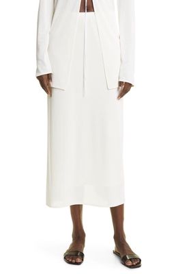 The Row Isidro Jersey Midi Skirt in Natural White