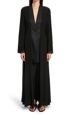 The Row Keanu Two-Piece Silk & Wool Duster in Black