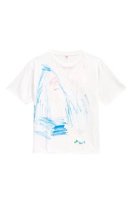 The Row Kids' Alasdair on the Beach Graphic Tee in Natural White
