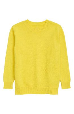 The Row Kids' Bunny Wool & Cashmere Sweater in Lemon Yellow