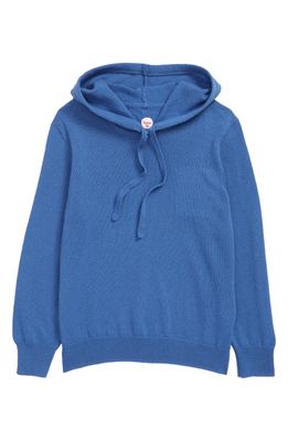 The Row Kids' Hoopy Cashmere Sweater Hoodie in Cornflower Blue