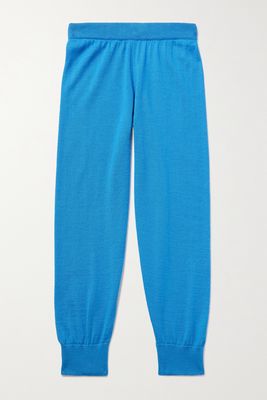 The Row Kids - Louie Cashmere And Silk-blend Track Pants - Blue